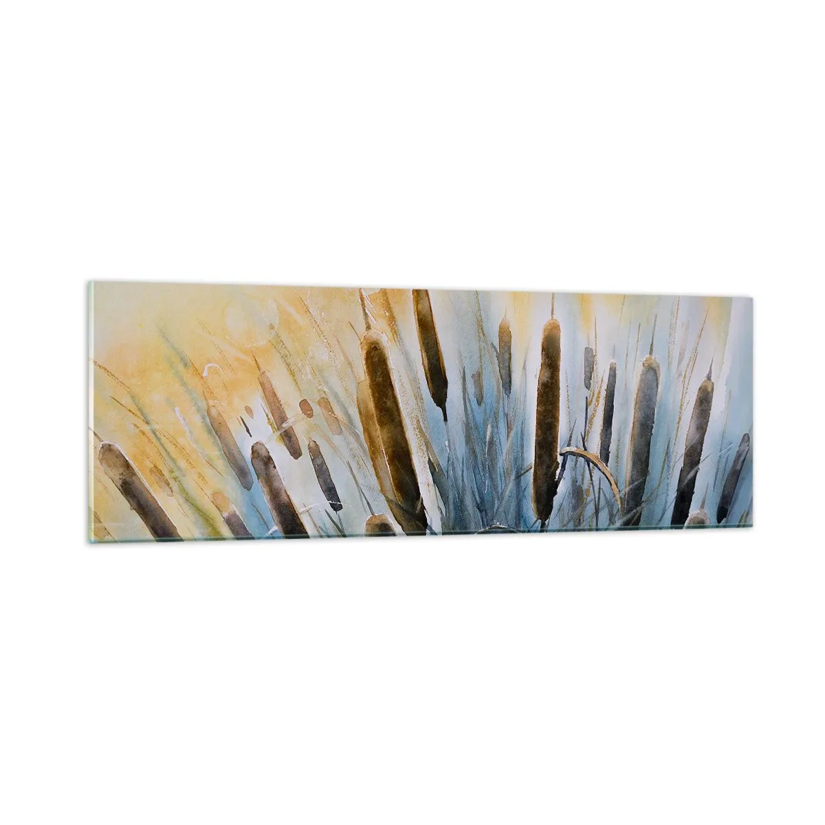 Obraz na skle - Chlad vody, žiara slnka - 90x30 cm