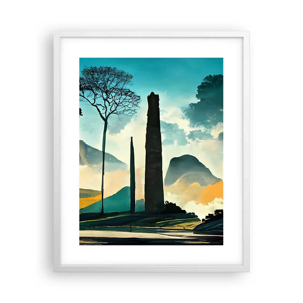 Plagát v bielom ráme - Vyššie a vyššie - 40x50 cm