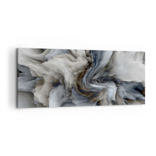 Obraz na plátne - Kameň a kvet - 100x40 cm
