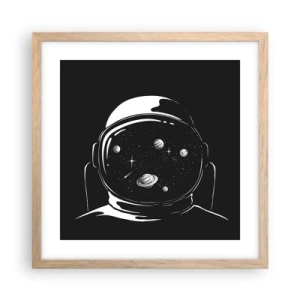 Plagát v ráme zo svetlého duba - Skvelý výhľad - 40x40 cm