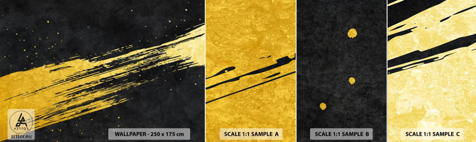 Vzorka Fototapeta Standard Eco - Skok do hyperpriestoru - Art Deco, Elegantný, Tmavý - 100x30 cm