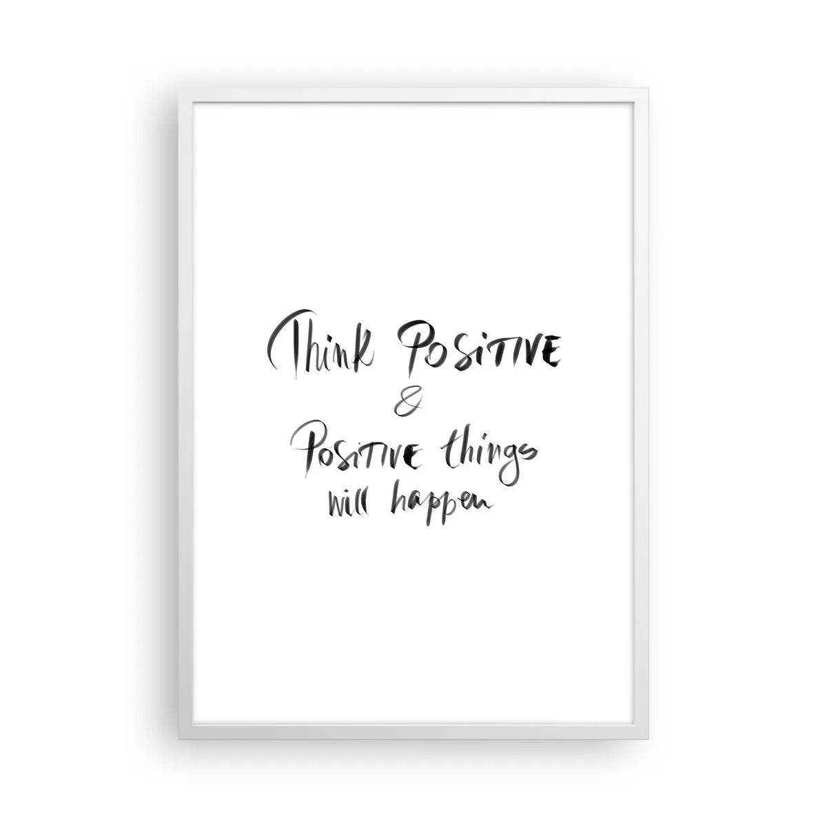 Plagát v bielom ráme - Ako žiť? - 50x70 cm