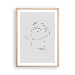 Plagát v ráme zo svetlého duba - Meandre sna - 50x70 cm