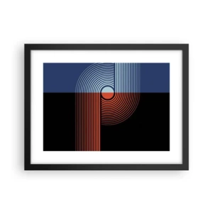 Plagát v čiernom ráme - V geometrickom objatí - 40x30 cm