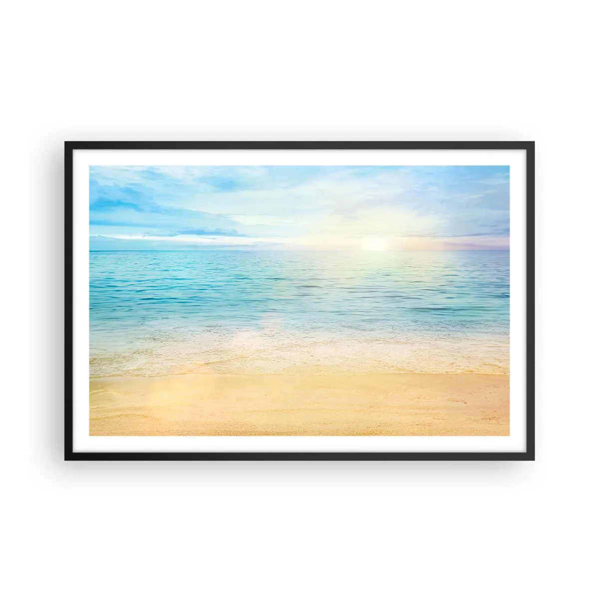 Plagát v čiernom ráme - Veľká modrá - 91x61 cm