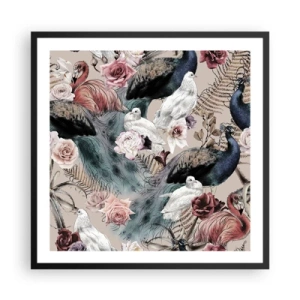 Plagát v čiernom ráme - V palácovej záhrade - 60x60 cm