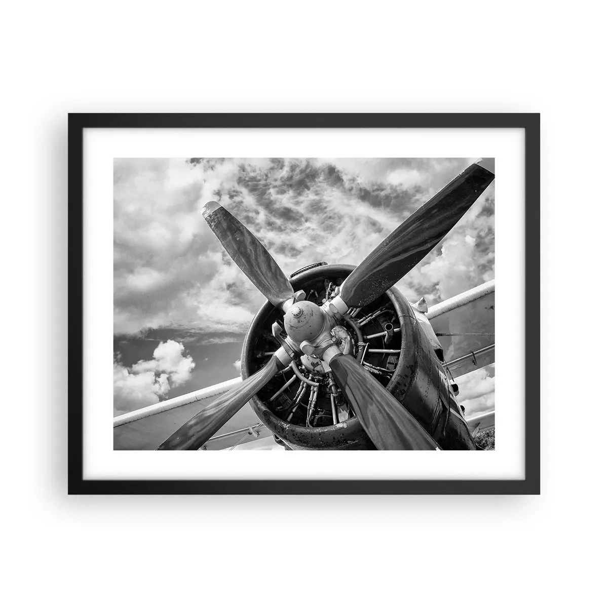 Plagát v čiernom ráme - Dobyvateľ oblohy - 50x40 cm