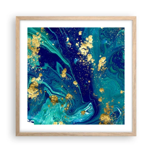 Plagát v ráme zo svetlého duba - Plátky slnka - 50x50 cm
