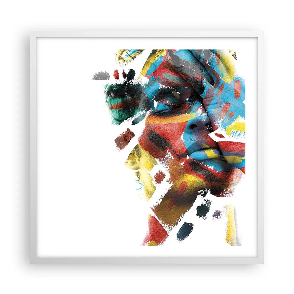 Plagát v bielom ráme - Pestrá osobnosť - 60x60 cm