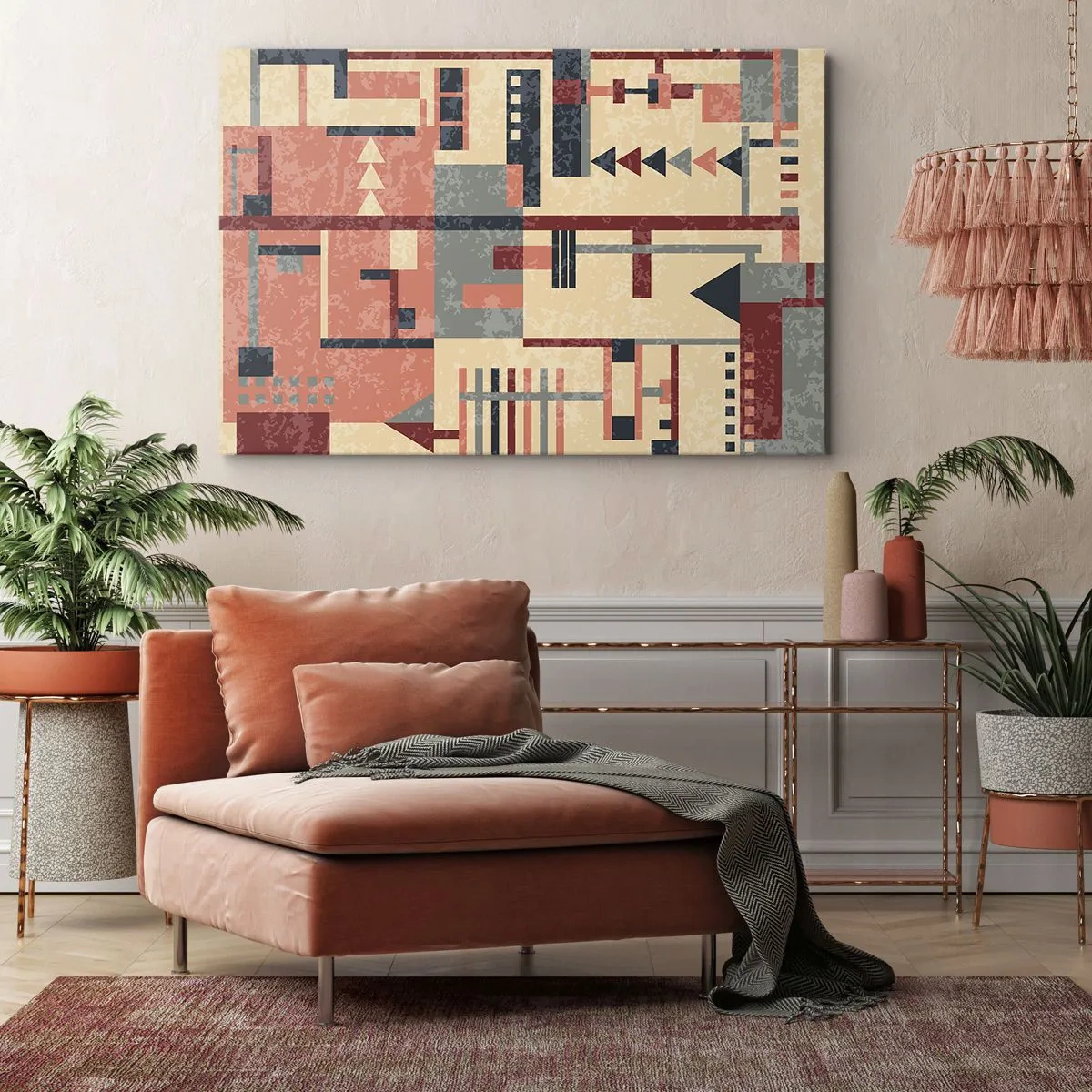 Obraz na plátne - Vodorovná a zvislá kombinácia - 100x70 cm