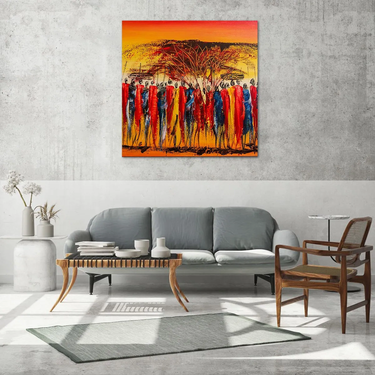 Obraz na skle - Tam, tam, tam, tam idú - 60x60 cm