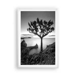 Plagát v bielom ráme - Pokoj až k horizontu - 61x91 cm