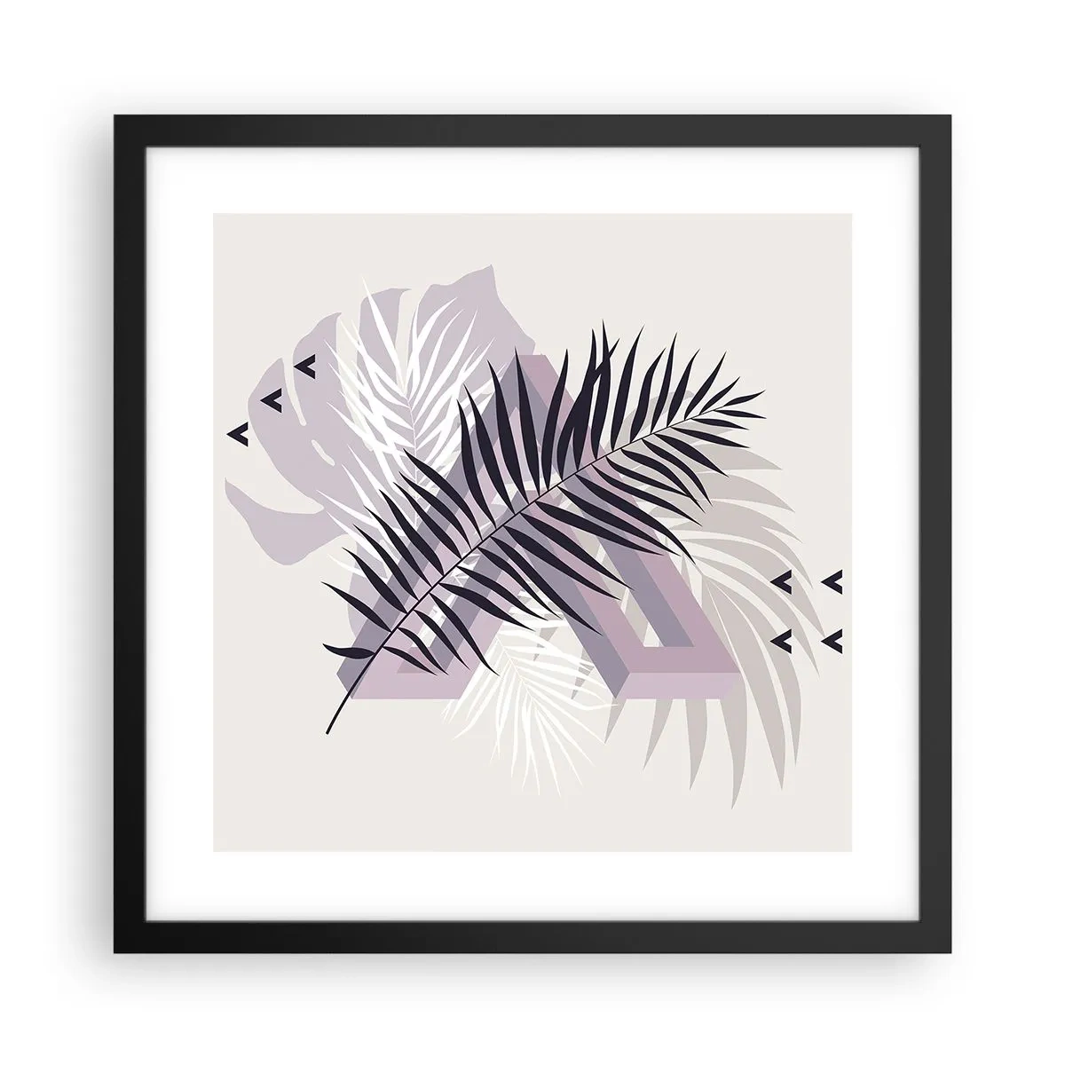 Plagát v čiernom ráme - Tieň tieňa - 40x40 cm