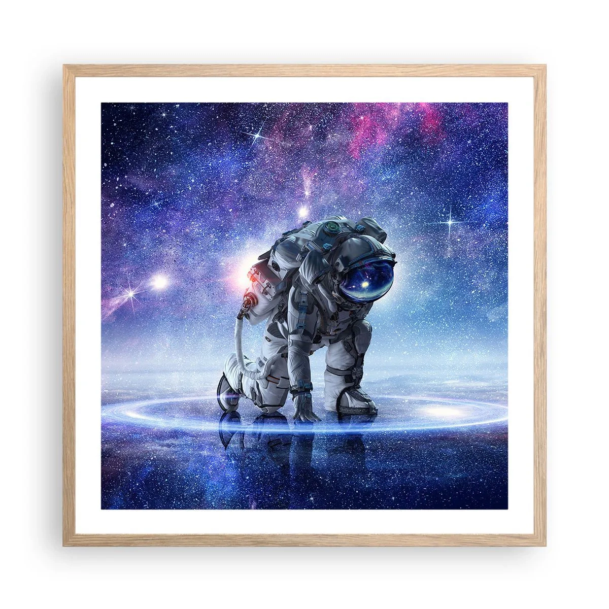 Plagát v ráme zo svetlého duba - Hviezdne nebo nado mnou - 60x60 cm