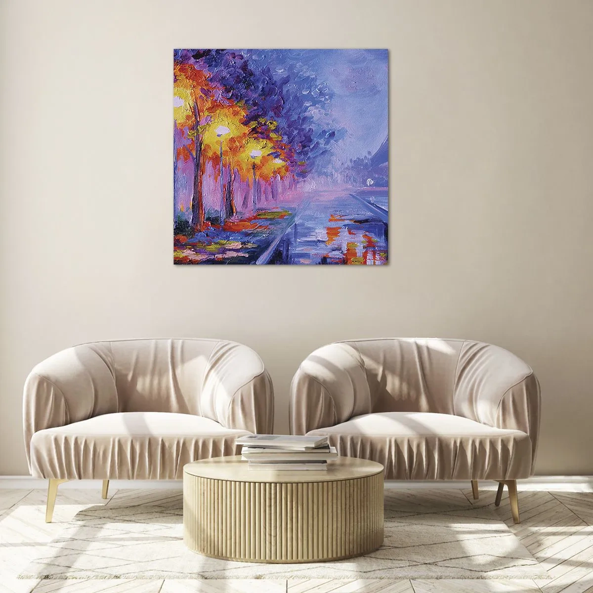 Obraz na skle - Prechádzka snov - 70x70 cm