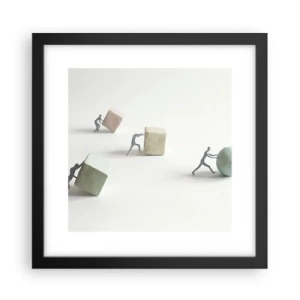 Plagát v čiernom ráme - Život samotný - 30x30 cm