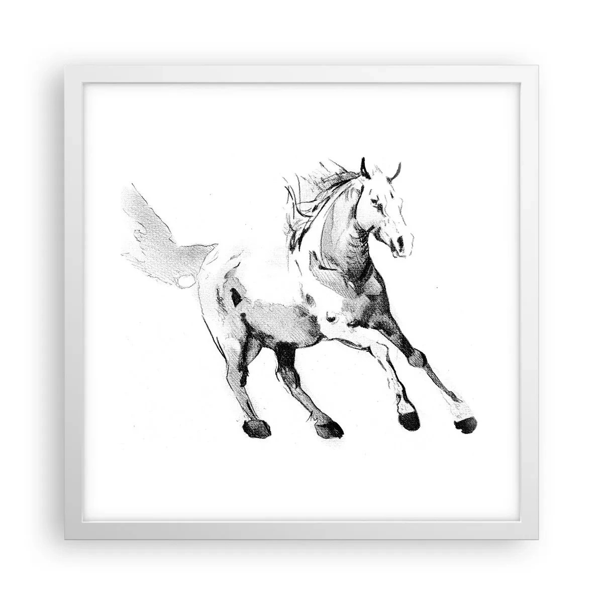 Plagát v bielom ráme - Neskrotená duša - 40x40 cm