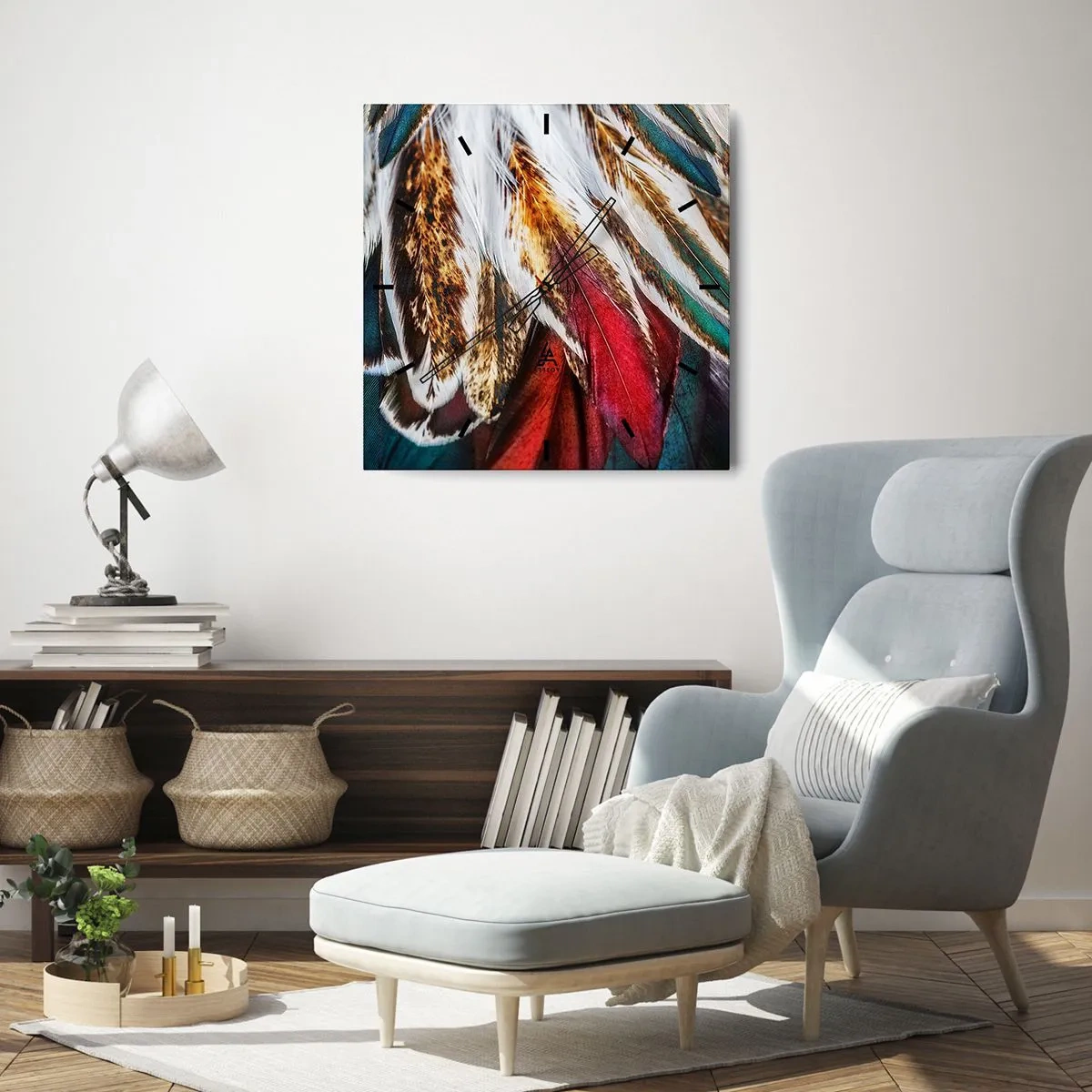 Nástenné hodiny - Tajomstvo letu - 40x40 cm