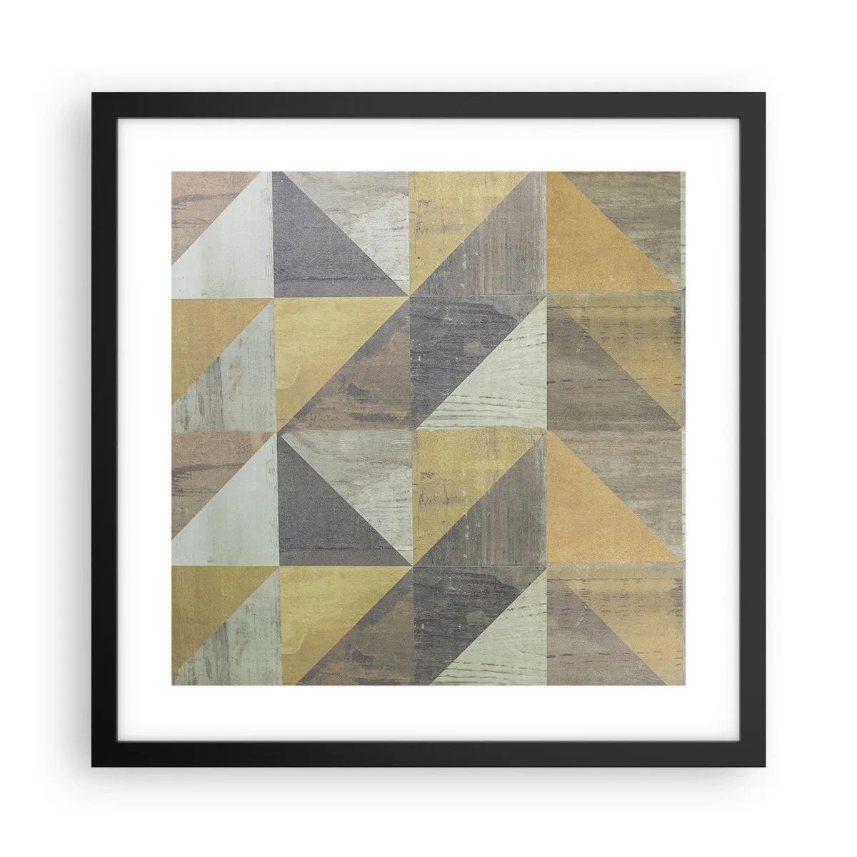 Plagát v čiernom ráme - V uhle trojuholníka - 40x40 cm