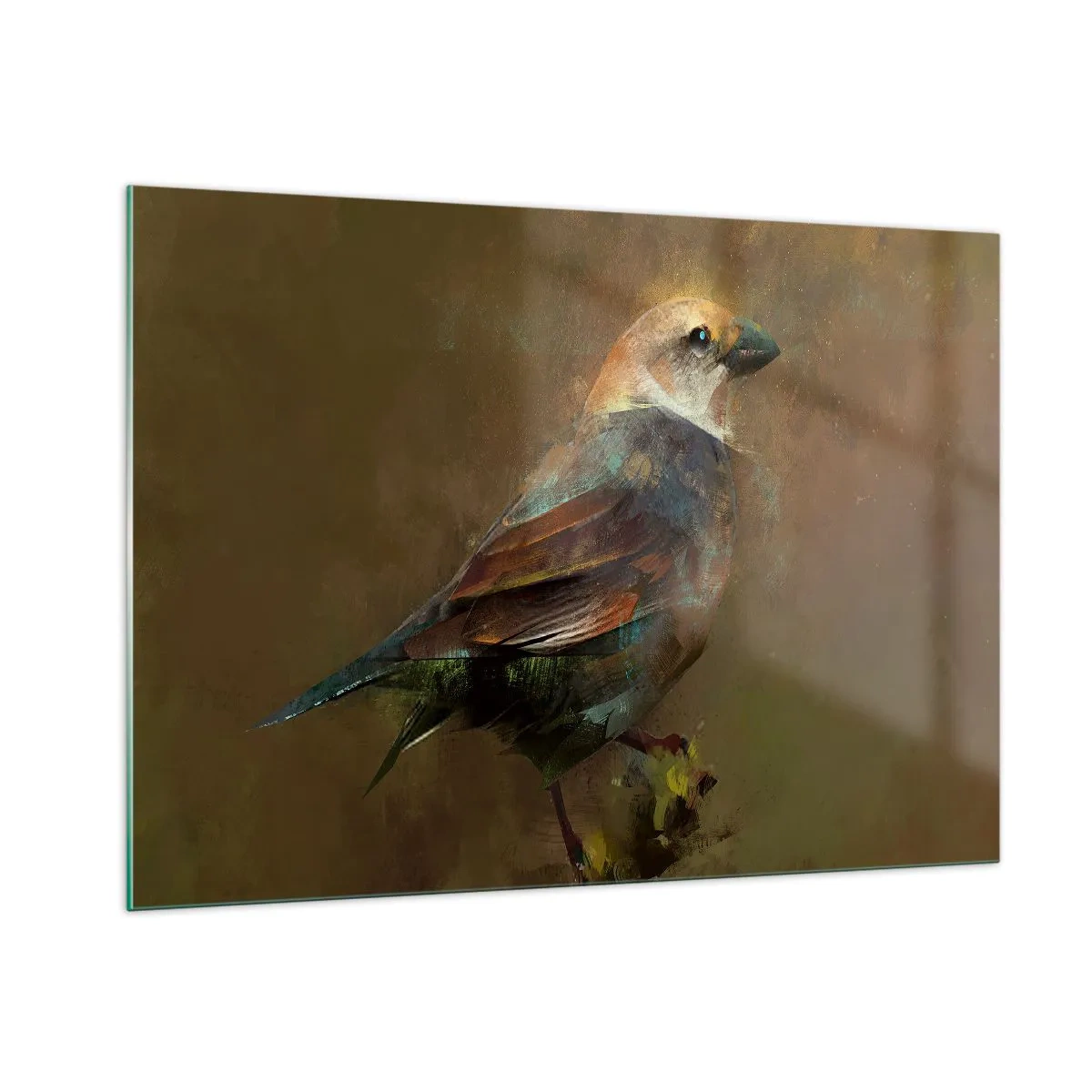 Obraz na skle - Vrabček, maličký vtáčik - 100x70 cm