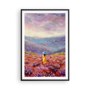 Plagát v čiernom ráme - V levanduľovom svete - 61x91 cm