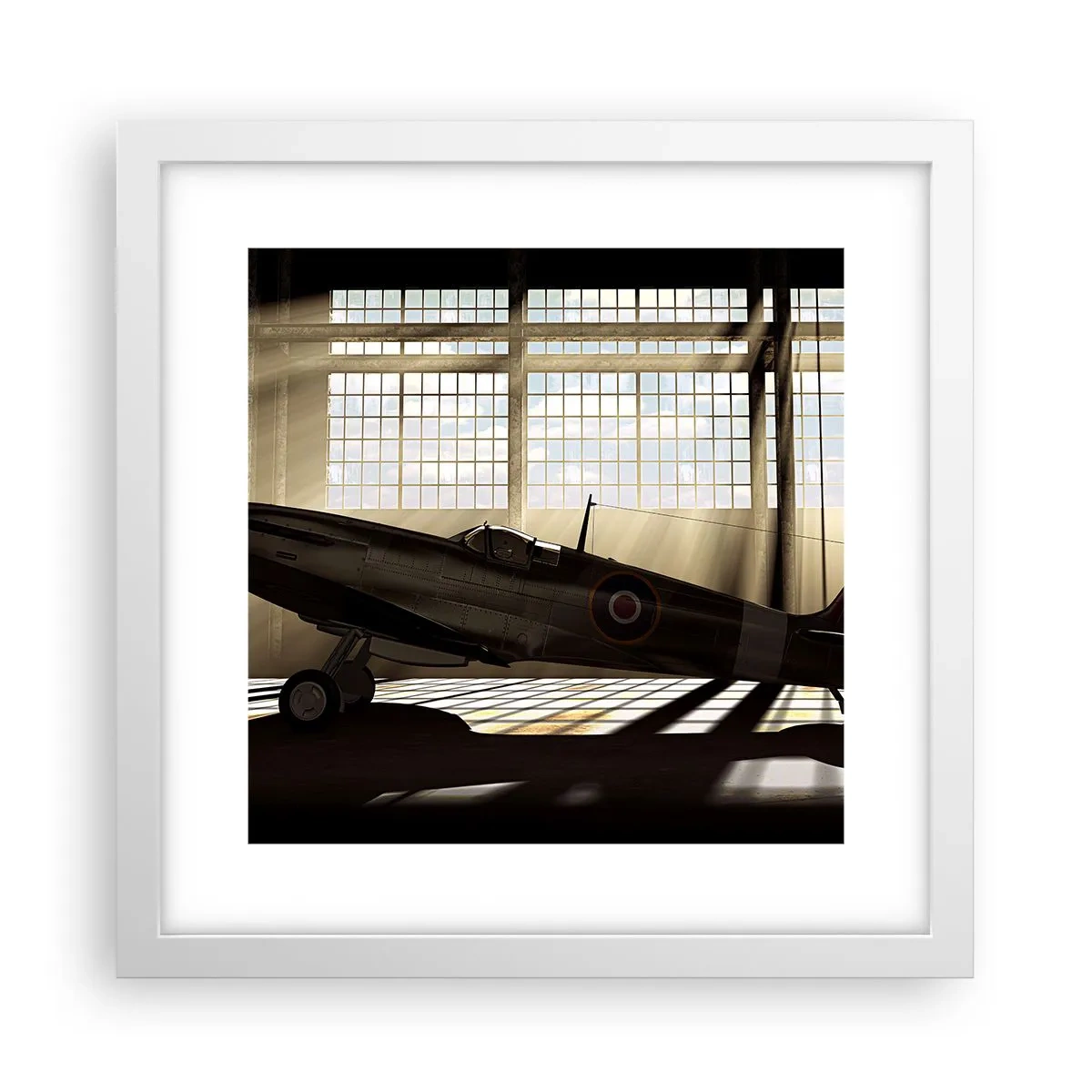 Plagát v bielom ráme - Odpočinok bojovníka - 30x30 cm