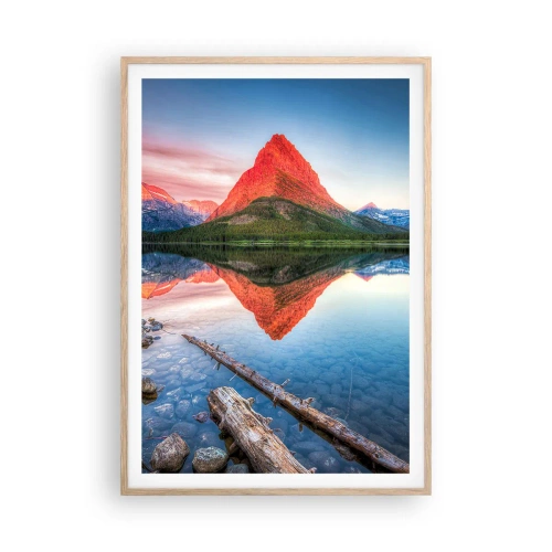 Plagát v ráme zo svetlého duba - Teplo a chlad - 70x100 cm