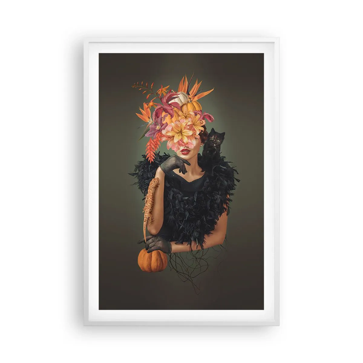 Plagát v bielom ráme - Kúzlo čarodejnice - 61x91 cm