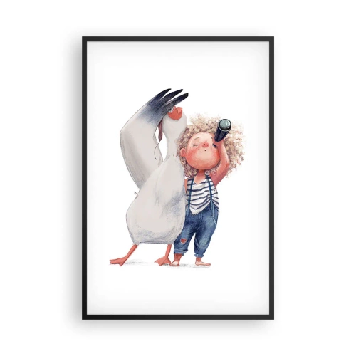 Plagát v čiernom ráme - Plán na skvelú cestu - 61x91 cm