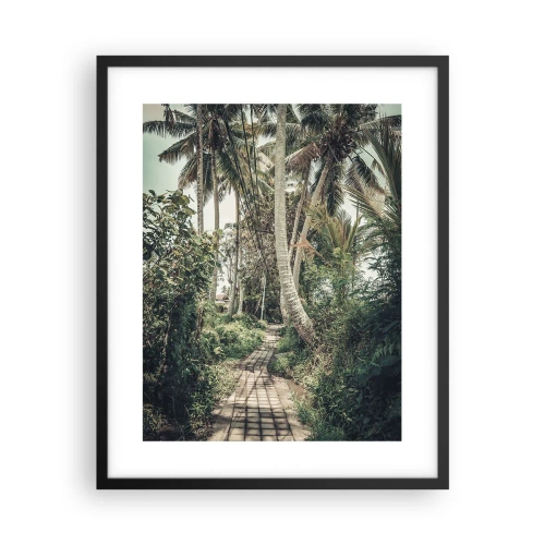 Plagát v čiernom ráme - Palmový bulvár - 40x50 cm