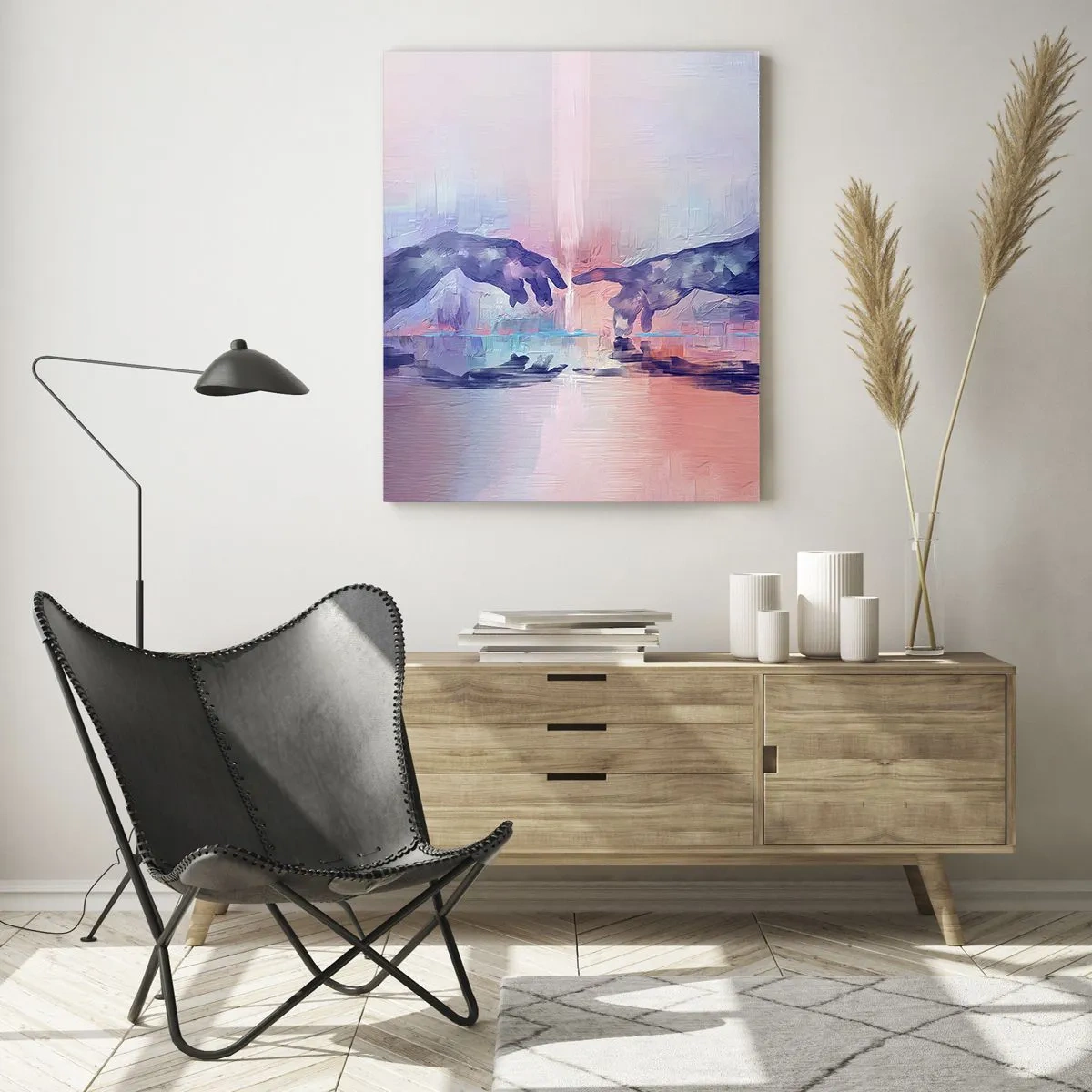 Obraz na skle - Božská iskra života - 50x70 cm