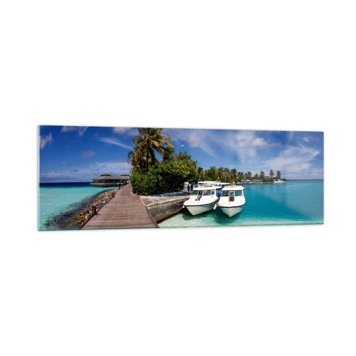 Obraz na skle - A predsa raj existuje - 160x50 cm
