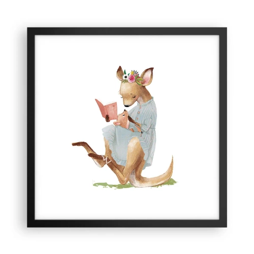 Plagát v čiernom ráme - Prečítaj mi, mama - 40x40 cm