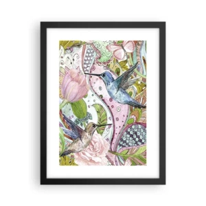 Plagát v čiernom ráme - Zamotané do lián - 30x40 cm