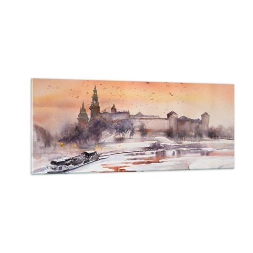 Obraz na skle - Kráľovský západ slnka - 100x40 cm