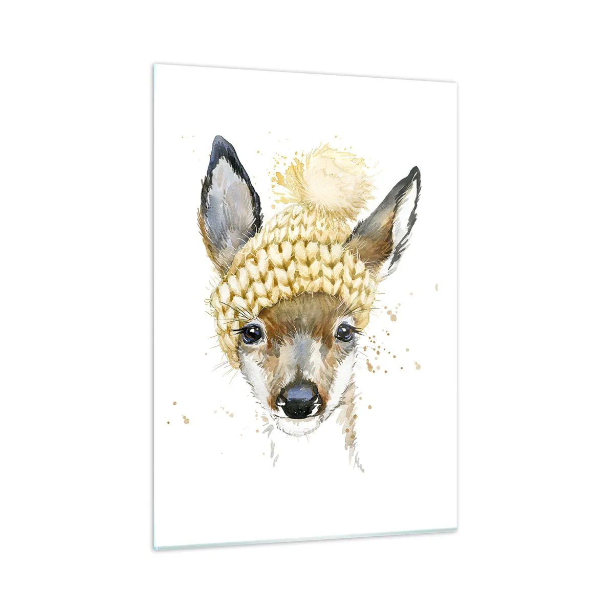 Obraz na skle - V zime v snežnom lese - 50x70 cm