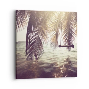 Obraz na plátne - Hojdať sa ľubovoľne v oblakoch - 30x30 cm