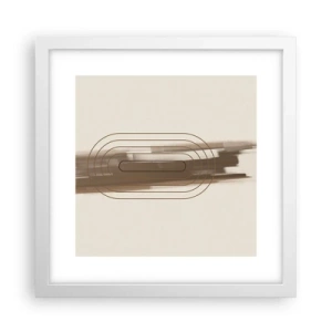 Plagát v bielom ráme - Závan šedej - 30x30 cm