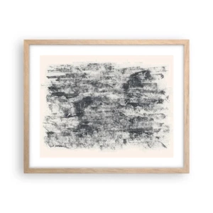 Plagát v ráme zo svetlého duba - Hmlistá kompozícia - 50x40 cm