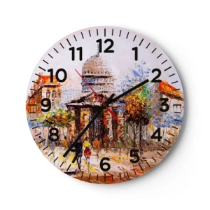Nástenné hodiny - Parížska prechádzka - 30x30 cm