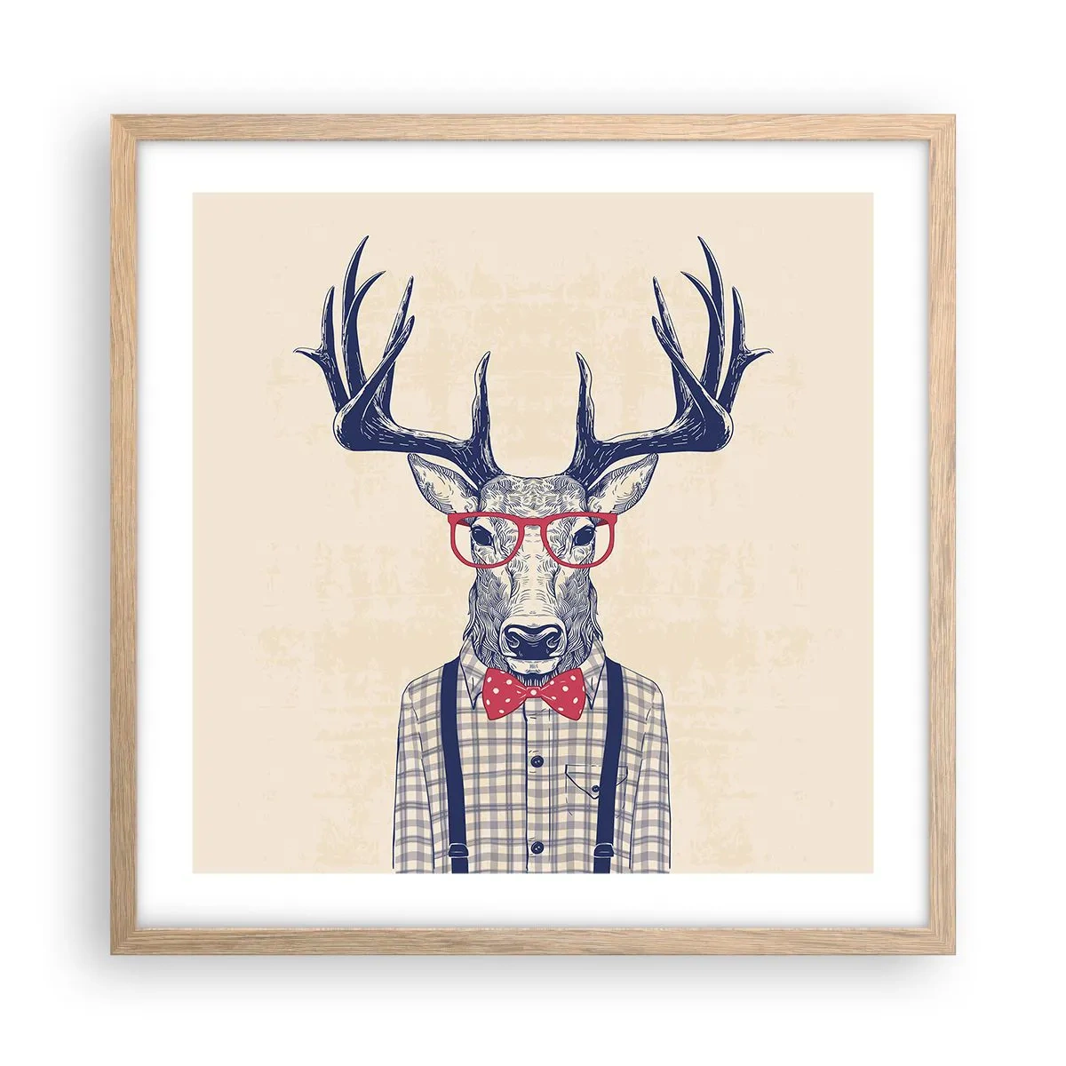Plagát v ráme zo svetlého duba - Zábavná extravagancia - 50x50 cm