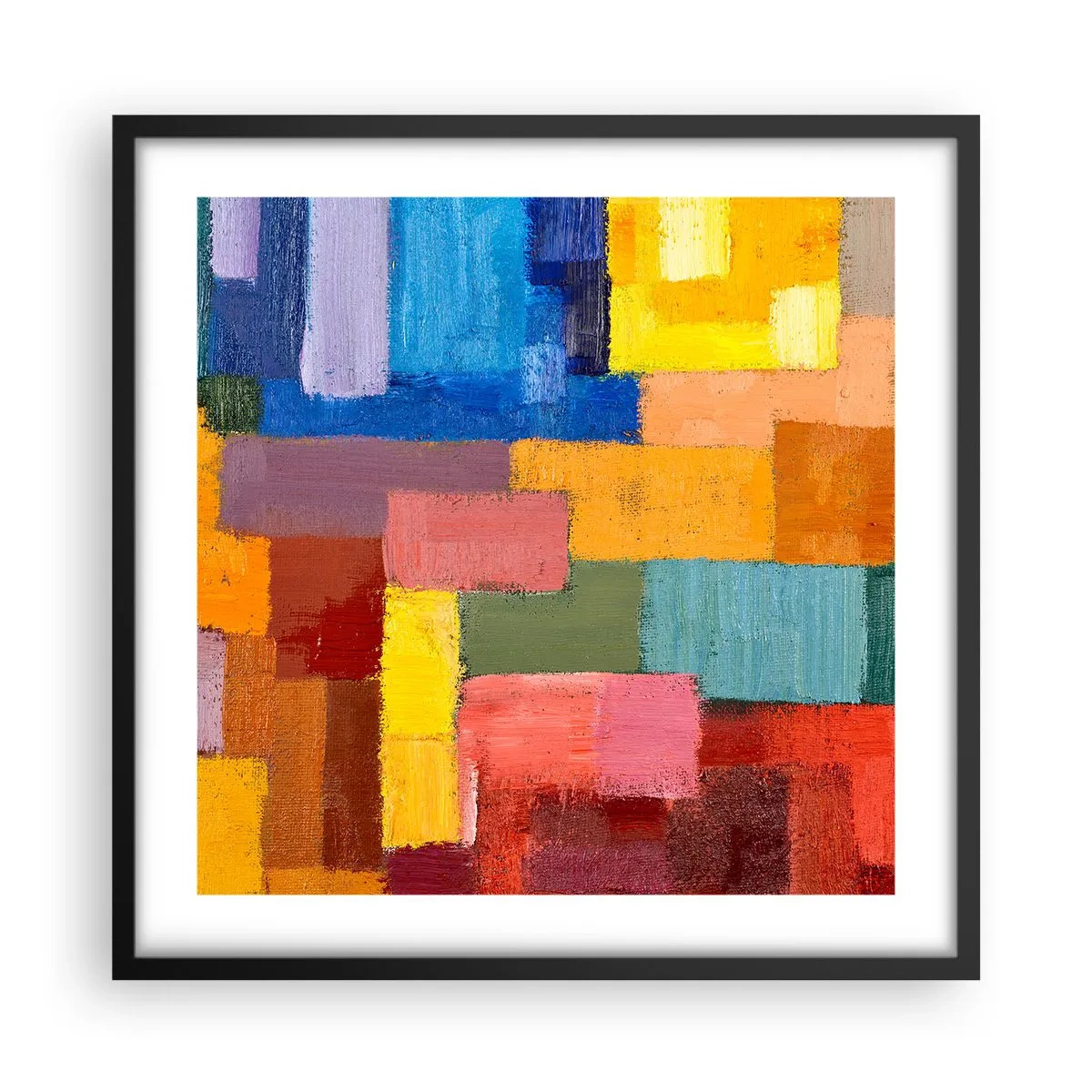 Plagát v čiernom ráme - Každý iný, všetky farebné - 50x50 cm