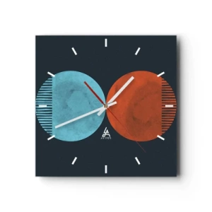 Nástenné hodiny - Iba geometria? - 30x30 cm