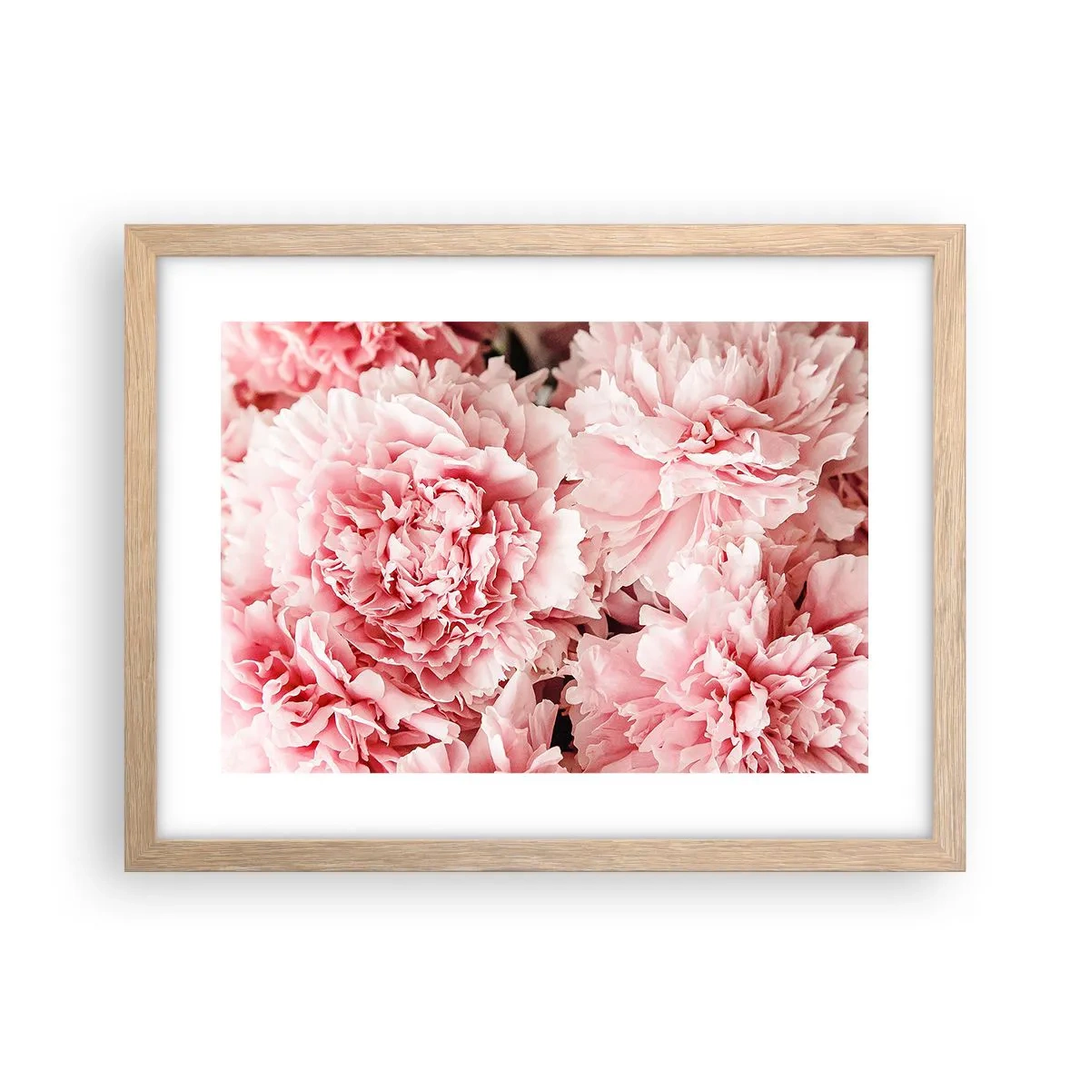 Plagát v ráme zo svetlého duba - Ružový sen - 40x30 cm
