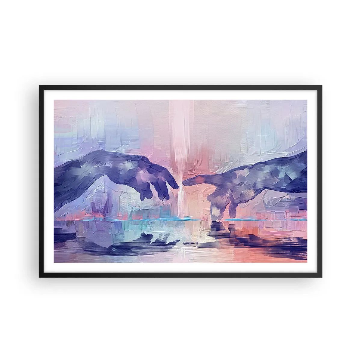 Plagát v čiernom ráme - Božská iskra života - 91x61 cm