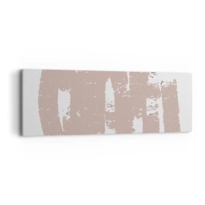 Obraz na plátne - Abstrakcia v jemnej ružovej - 90x30 cm