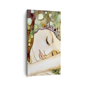 Obraz na plátne - Smaragdovo-fialový sen - 45x80 cm