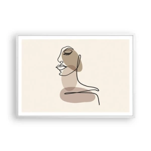 Plagát v bielom ráme - Pri počúvaní samého seba - 100x70 cm