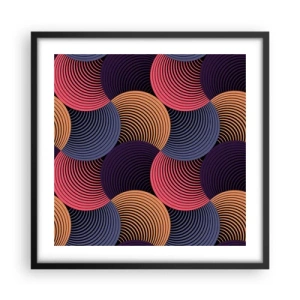 Plagát v čiernom ráme - V kruhovom rytme - 50x50 cm