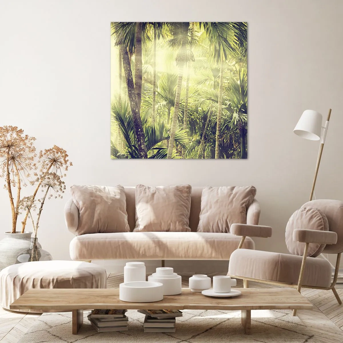 Obraz na plátne - V zelenej žiare - 70x70 cm